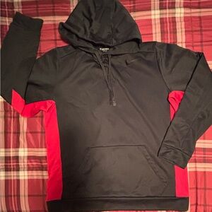 Nike Black and Red Hoodie